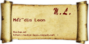 Módis Leon névjegykártya